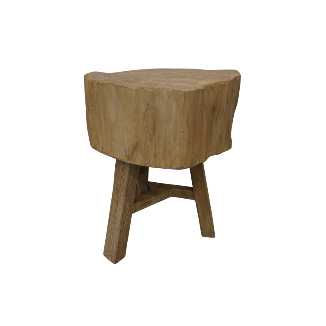 Gus Reclaimed Wood Stump Side Table Jack + Marion